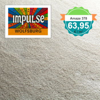 JAB Amaze 378 – Teppichboden hellgrau, 500 cm breit, Velours, 63,95 €/m²